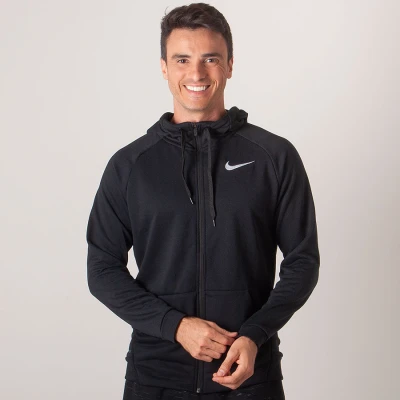 JAQUETA NIKE DRY HOODIE FZ FLEECE MASCULINA - Preto JAQUETA NIKE DRY HOODIE FZ FLEECE MASCULINA - Preto