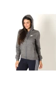 JAQUETA NIKE HOODIE FZ FLC FEMININA - Grafite