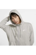 JAQUETA NIKE NSW CLUB HOODIE FZ FT MOLETON MASCULINA - Cinza