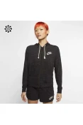 JAQUETA NIKE NSW GYM VNTG HOODIE FZ FEMININA MOLETON - Preto