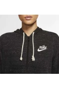JAQUETA NIKE NSW GYM VNTG HOODIE FZ FEMININA MOLETON - Preto