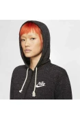 JAQUETA NIKE NSW GYM VNTG HOODIE FZ FEMININA MOLETON - Preto