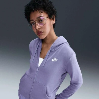JAQUETA NIKE SPORTSWEAR CLUB FLEECE FEMININA - Roxo