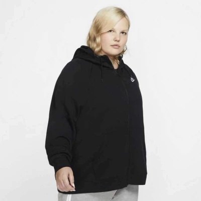 JAQUETA NIKE SPORTSWEAR ESSENTIAL PLUS SIZE FEMININA - Preto