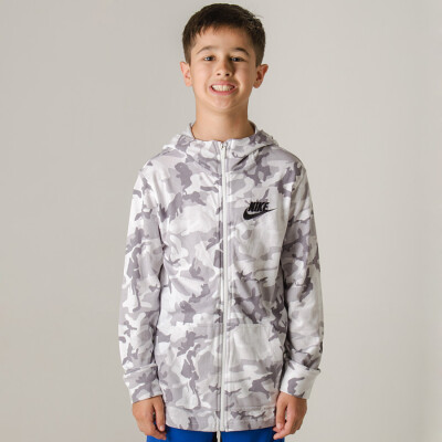 JAQUETA NIKE SPORTSWEAR INFANTIL - Branco/cinza