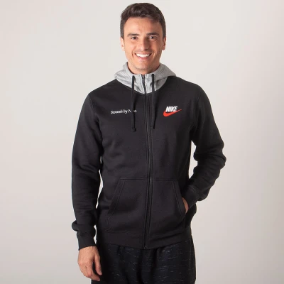 JAQUETA NIKE SPORTSWEAR NSW BB FLC FZ MASCULINA - Preto JAQUETA NIKE SPORTSWEAR NSW BB FLC FZ MASCULINA - Preto