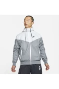 JAQUETA NIKE SPORTSWEAR WINDRUNNER MASCULINA - Branco/cinza