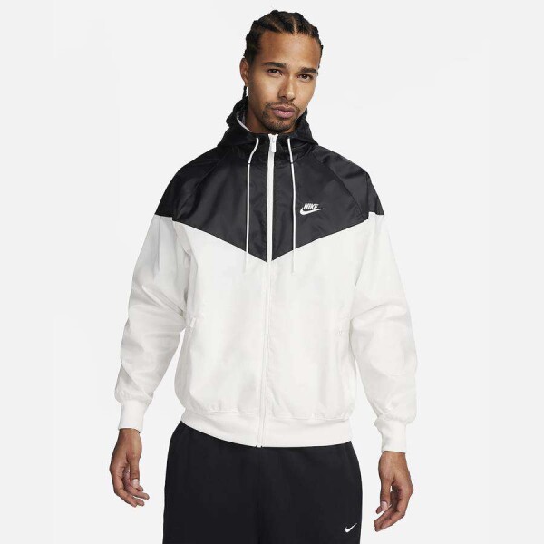 JAQUETA NIKE SPORTSWEAR WINDRUNNER MASCULINA - Branco/preto