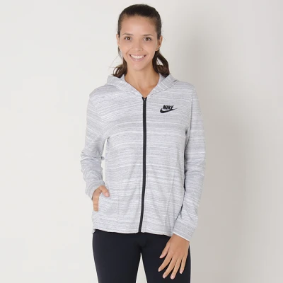 JAQUETA NIKE SPORTWEAR ADVANCE 15 COM CAPUZ FEMININA - Branco/preto JAQUETA NIKE SPORTWEAR ADVANCE 15 COM CAPUZ FEMININA - Branco/preto
