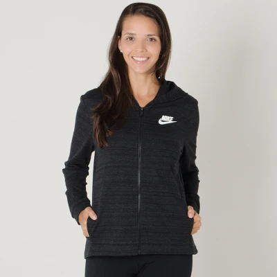 JAQUETA NIKE SPORTWEAR ADVANCE 15 COM CAPUZ FEMININA - Preto/branco JAQUETA NIKE SPORTWEAR ADVANCE 15 COM CAPUZ FEMININA - Preto/branco