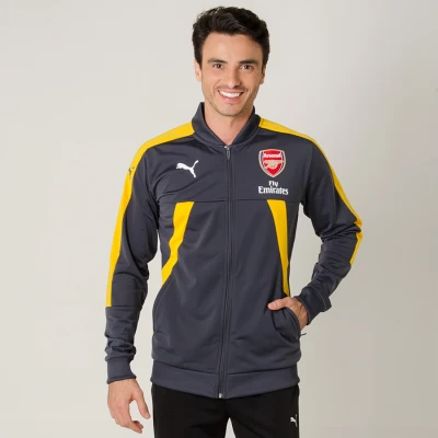 JAQUETA PUMA AFC STADIUM ARSENAL MASCULINA - Chumbo/amarelo