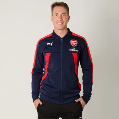 JAQUETA PUMA AFC STADIUM ARSENAL MASCULINA - Marinho/vermelho