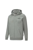 JAQUETA PUMA COM CAPUZ ESSENTIALS SMALL LOGO FZ HOODIE FL MASCULINA - Cinza