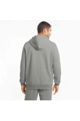 JAQUETA PUMA COM CAPUZ ESSENTIALS SMALL LOGO FZ HOODIE FL MASCULINA - Cinza