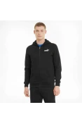 JAQUETA PUMA COM CAPUZ ESSENTIALS SMALL LOGO FZ HOODIE FL MASCULINA - Preto
