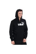 JAQUETA PUMA ESS LOGO HOODED COM CAPUZ MASCULINA - Preto/branco