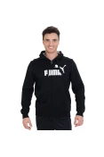 JAQUETA PUMA ESS LOGO HOODED COM CAPUZ MASCULINA - Preto/branco