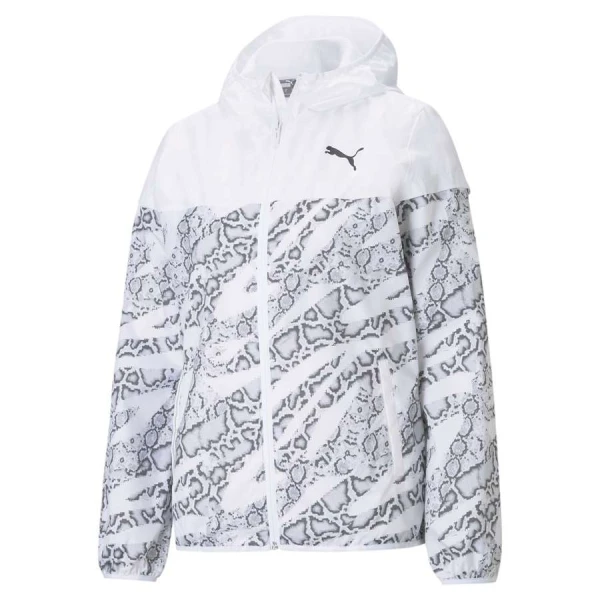 JAQUETA PUMA ESSENTIALS AOP WINDBREAKER FEMININA - Branco