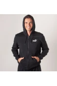 JAQUETA PUMA ESSENTIALS FZ HOODY FL MASCULINA - Preto JAQUETA PUMA ESSENTIALS FZ HOODY FL MASCULINA - Preto