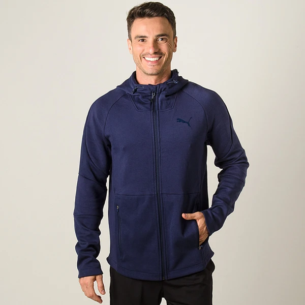JAQUETA PUMA EVOSTRIPE MOVE HOODED MASCULINA - Marinho