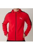JAQUETA PUMA EVOSTRIPE SPACEKNIT COM CAPUZ MASCULINA - Vermelho JAQUETA PUMA EVOSTRIPE SPACEKNIT COM CAPUZ MASCULINA - Vermelho