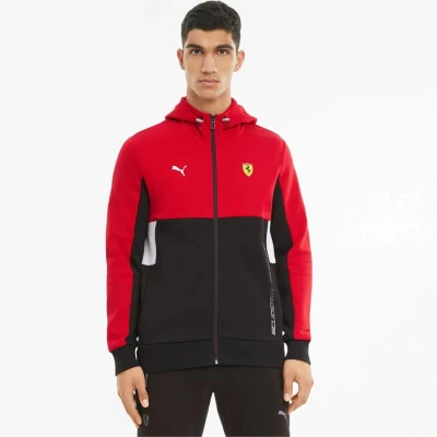 JAQUETA PUMA FERRARI RACE HOODED MASCULINA - Vermelho/preto