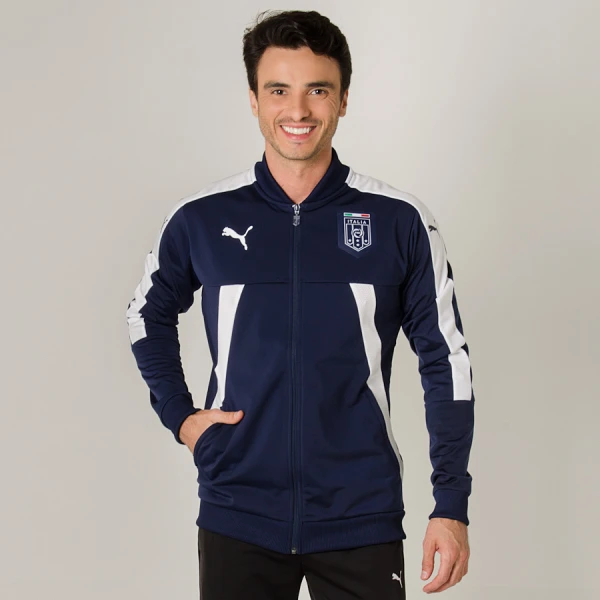 JAQUETA PUMA FIGC STADIUM ITÁLIA MASCULINA - Marinho/branco