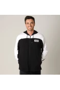 JAQUETA PUMA REBEL BLOCK FZ HOODY MASCULINA - Preto