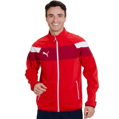 JAQUETA PUMA SPIRIT 2 POLYESTER TRICOT JAC MASCULINA - Vermelho/bordo