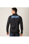 JAQUETA PUMA URUGUAI STADIUM MASCULINA - Preto/azul JAQUETA PUMA URUGUAI STADIUM MASCULINA - Preto/azul