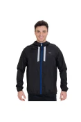 JAQUETA RAINHA IRON COM CAPUZ MASCULINA - Preto/azul JAQUETA RAINHA IRON COM CAPUZ MASCULINA - Preto/azul