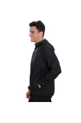 JAQUETA RAINHA IRON COM CAPUZ MASCULINA - Preto/azul JAQUETA RAINHA IRON COM CAPUZ MASCULINA - Preto/azul