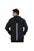 JAQUETA RAINHA IRON COM CAPUZ MASCULINA - Preto/azul JAQUETA RAINHA IRON COM CAPUZ MASCULINA - Preto/azul