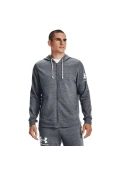 JAQUETA UNDER ARMOUR MOLETOM RIVAL TERRY FZ MASCULINA - Grafite