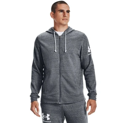 JAQUETA UNDER ARMOUR MOLETOM RIVAL TERRY FZ MASCULINA - Grafite