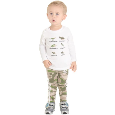 KIT ADIDAS 1 DINO BABY INFANTIL - Marrom/branco