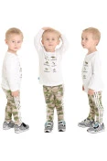 KIT ADIDAS 1 DINO BABY INFANTIL - Marrom/branco