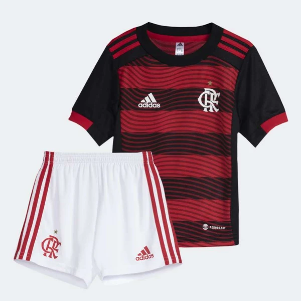 KIT ADIDAS FLAMENGO MINI OFICIAL I 2022/23 KIDS - Vermelho/branco KIT ADIDAS FLAMENGO MINI OFICIAL I 2022/23 KIDS - Vermelho/branco