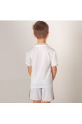 KIT ADIDAS REAL MADRID OFICIAL 1 2019/20 SEM NÚMERO INFANTIL - Branco