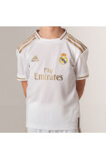 KIT ADIDAS REAL MADRID OFICIAL 1 2019/20 SEM NÚMERO INFANTIL - Branco