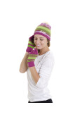 KIT ASICS TOUCA E LUVA WINTER BEANIE AND GLOVE SET - Pink KIT ASICS TOUCA E LUVA WINTER BEANIE AND GLOVE SET - Pink