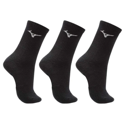KIT MEIA MIZUNO TRIMIZ BASIC CANO MÉDIO - Preto