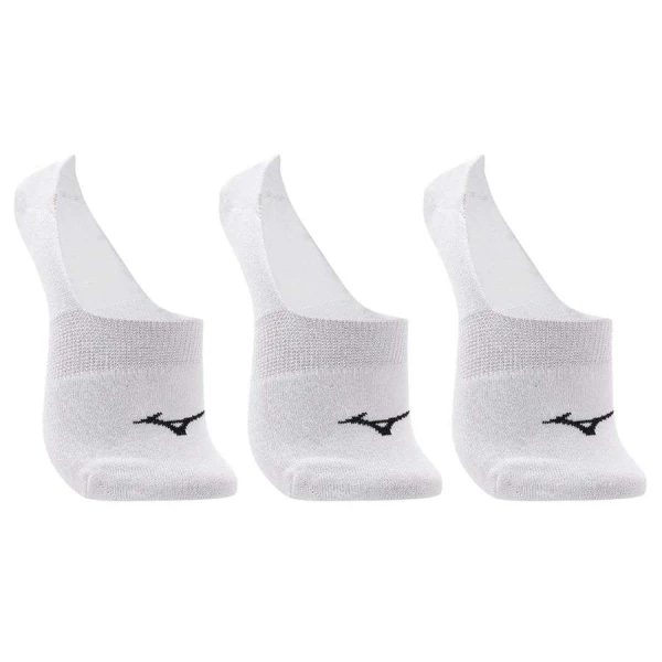 KIT MEIA MIZUNO TRIMTZ BASIC INVISIVEL TRIPACK - Branco