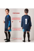KIT POKER GOLEIRO ASTRO INFANTIL - Marinho/azul