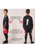 KIT POKER GOLEIRO ASTRO INFANTIL - Preto/vermelho