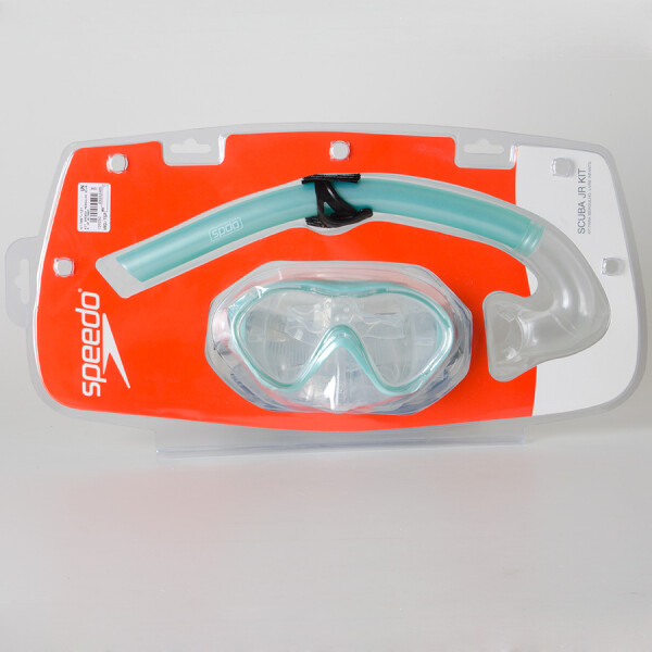KIT SPEEDO MERGULHO SCUBA JR INFANTIL - Verde/transparente