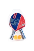 KIT TÊNIS DE MESA 2 RAQUETES E 3 BOLAS VOLLO - Colorido KIT TÊNIS DE MESA 2 RAQUETES E 3 BOLAS VOLLO - Colorido