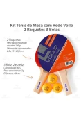 KIT TÊNIS DE MESA 2 RAQUETES E 3 BOLAS VOLLO - Colorido KIT TÊNIS DE MESA 2 RAQUETES E 3 BOLAS VOLLO - Colorido