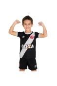 KIT UMBRO VASCO OFICIAL 1 2014 NÚMERO 10 INFANTIL - Branco/preto