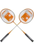 KIT VOLLO BADMINTON 4 RAQUETES COM 3 PETECAS E REDE - Colorido